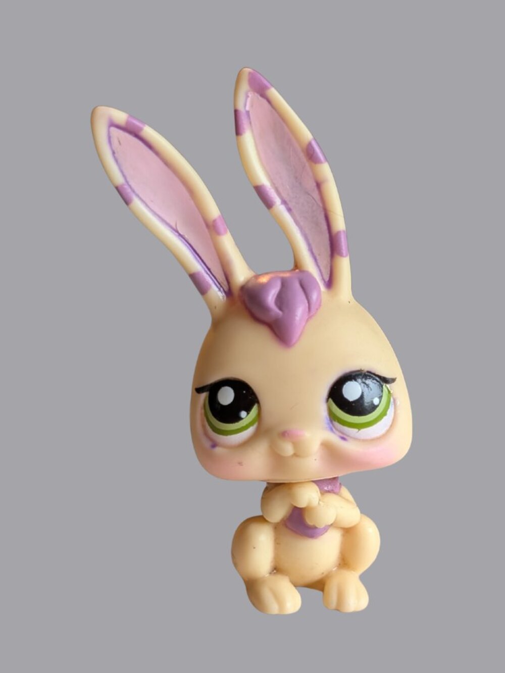 Littlest Pet Shop G2 Bunny Rabbit Long Ears Tan Purple #1845